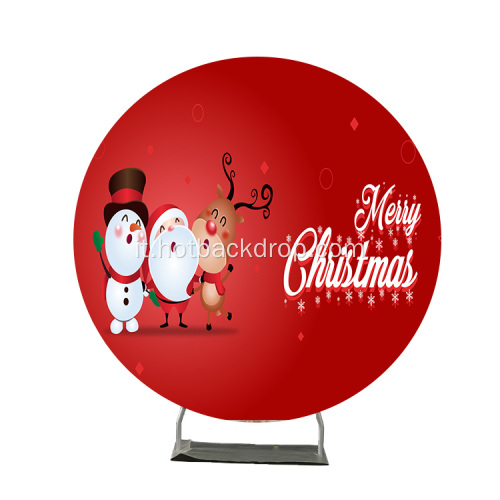 Merry Chrismas Fabric Backdrop Circle Birry Birthday Donting